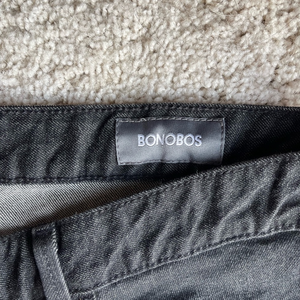 Bonobos Men’s Dark Grey/Black Jean Pants size 34/32 in great condition